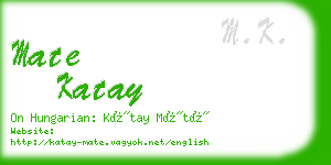 mate katay business card